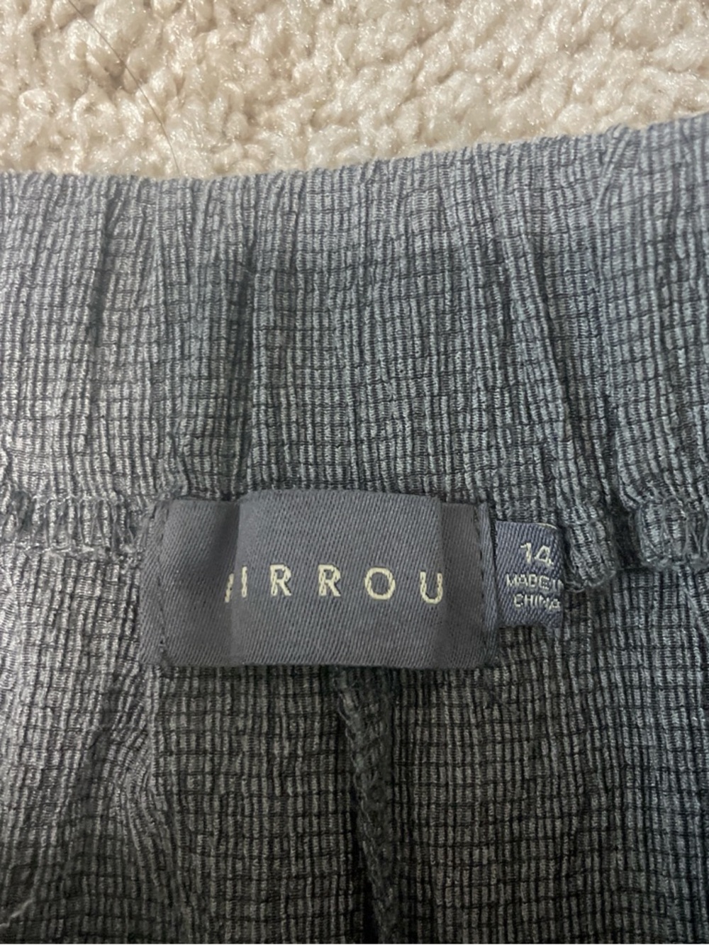 Gray Wide-Leg Drawstring Linen Pants - Picture 2 of 2